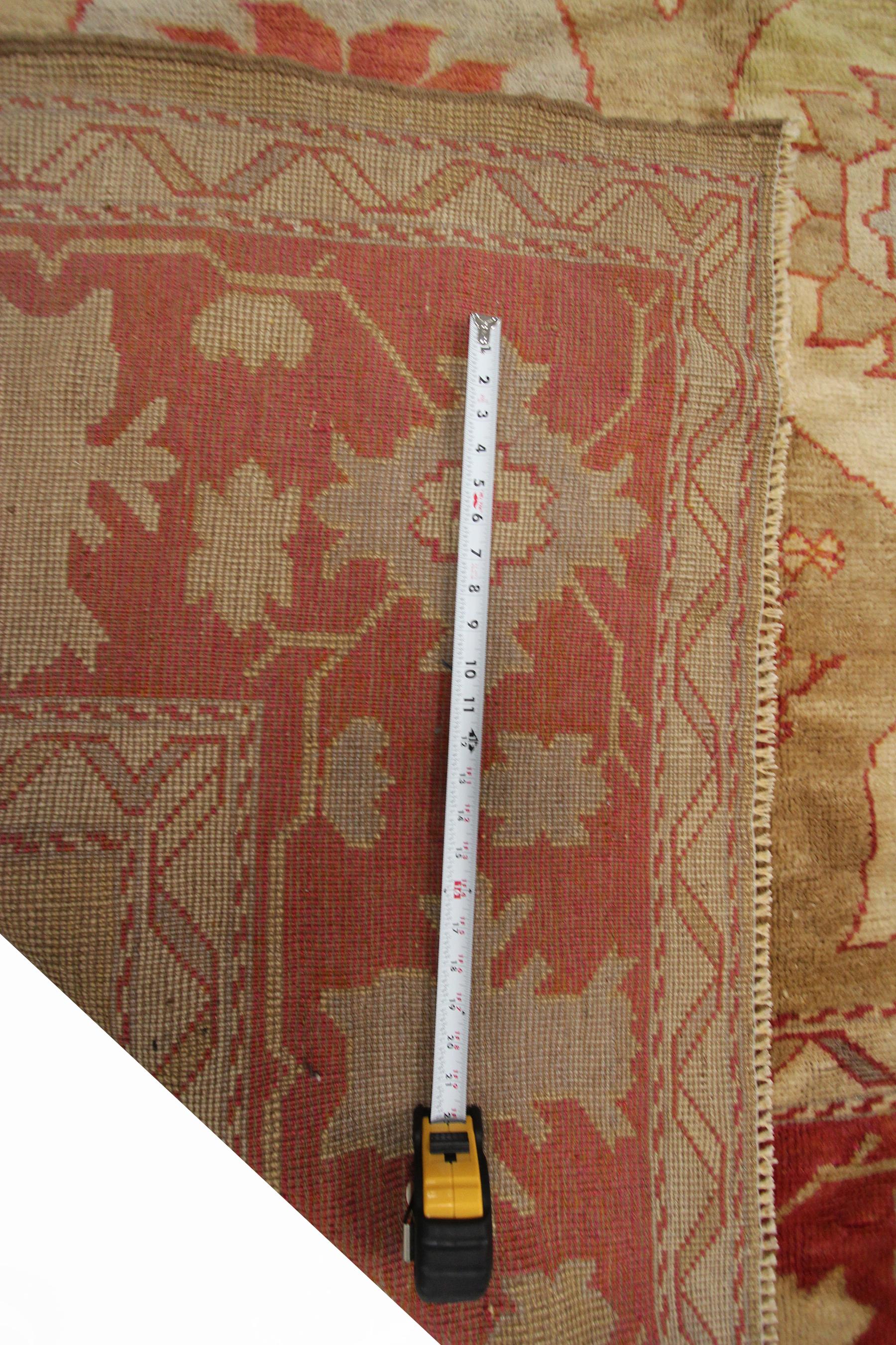 Türkischer Oushak-Teppich im Art nouveau-Stil, handgefertigt, 12x15 361x463CM im Angebot 7