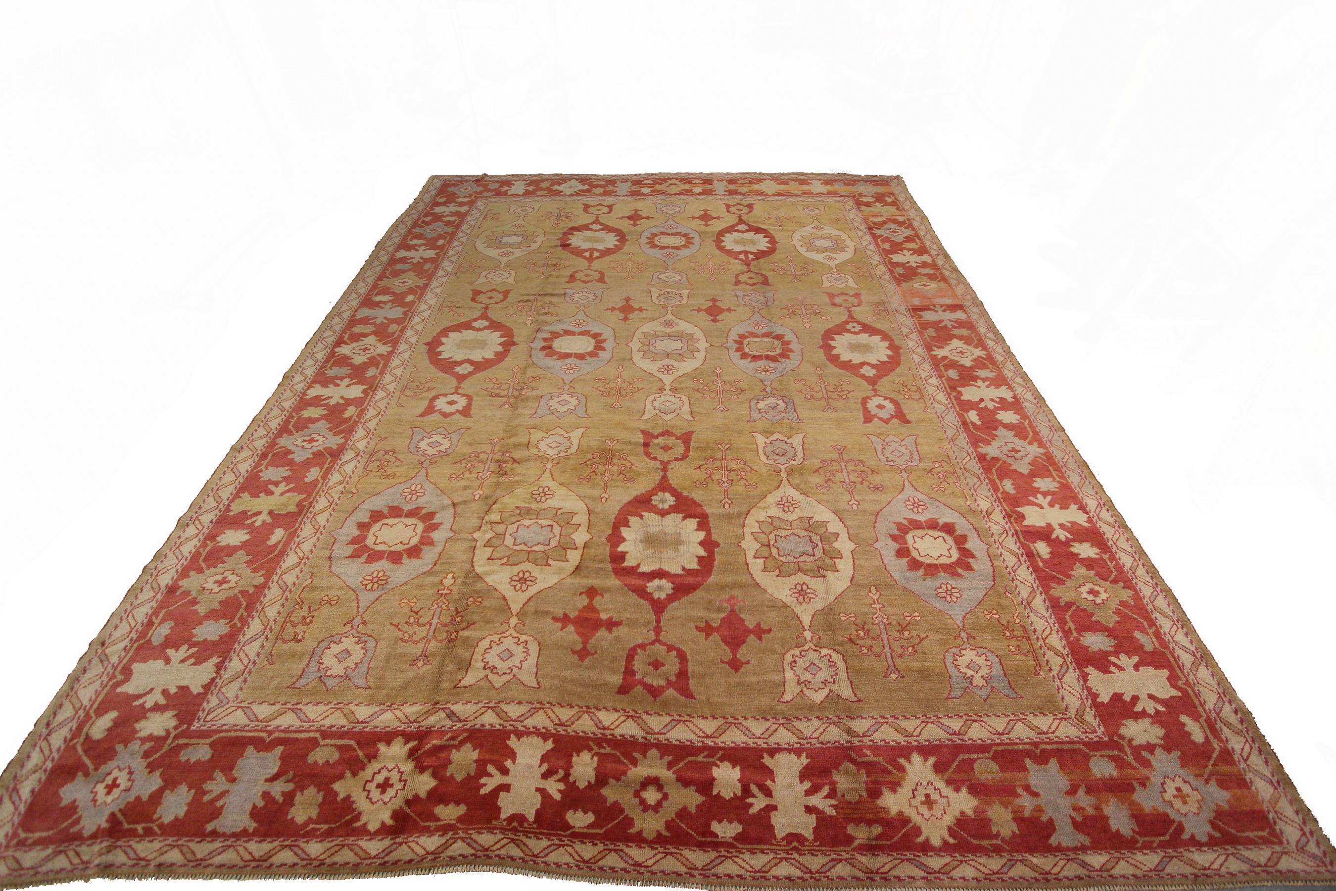 Vintage Türkischer Oushak Teppich Geometrischer Jugendstil Teppich Bold Handmade Beige Teppich
12x15

 361cm x 463cm


