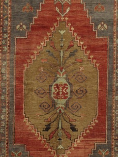 Vintage Türkisch Oushak Teppich, Handgewebte Wolle, 4'7 x 8'7