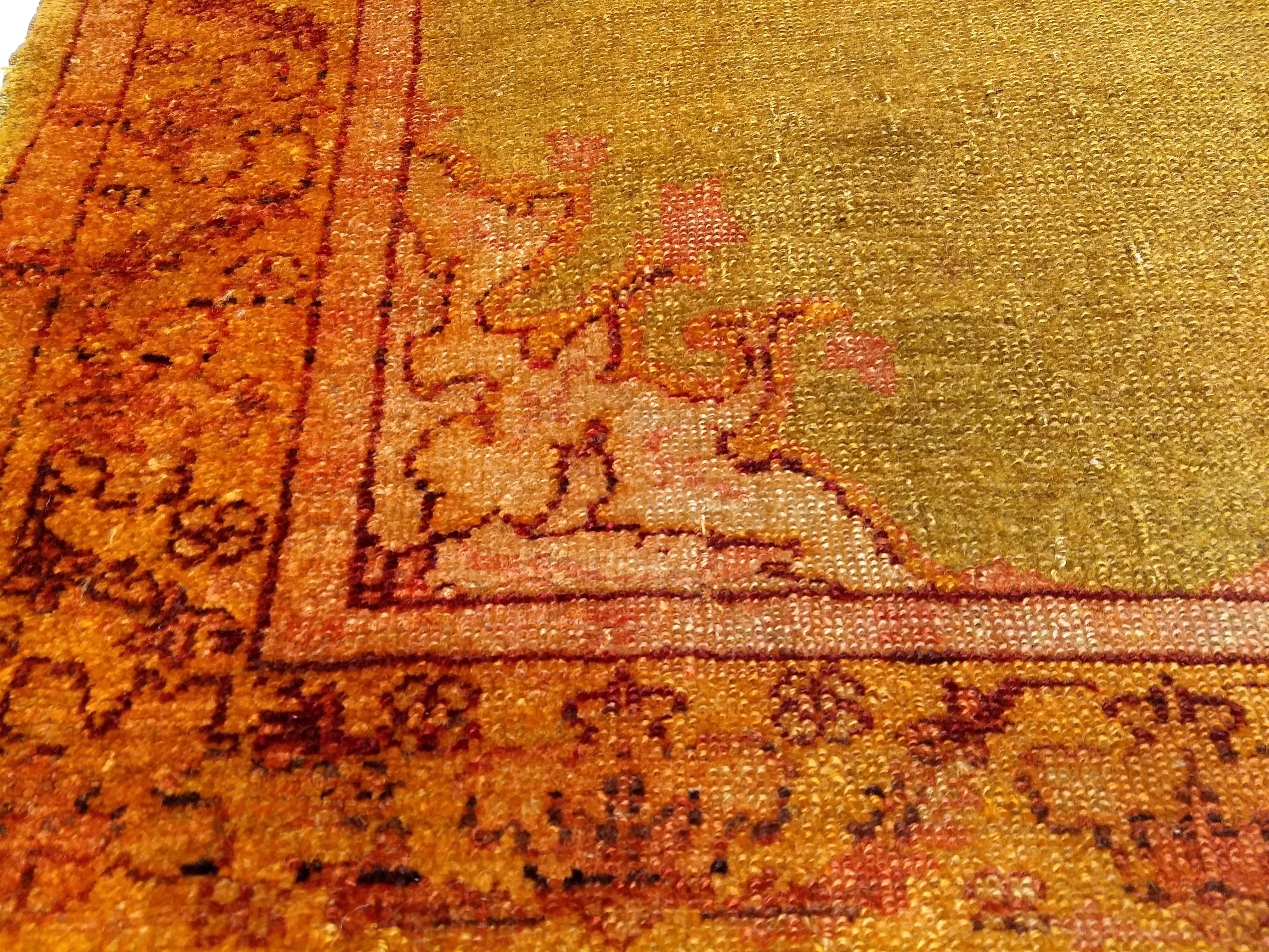 Tappeto turco vintage Oushak in Greene & Greene in vendita 4