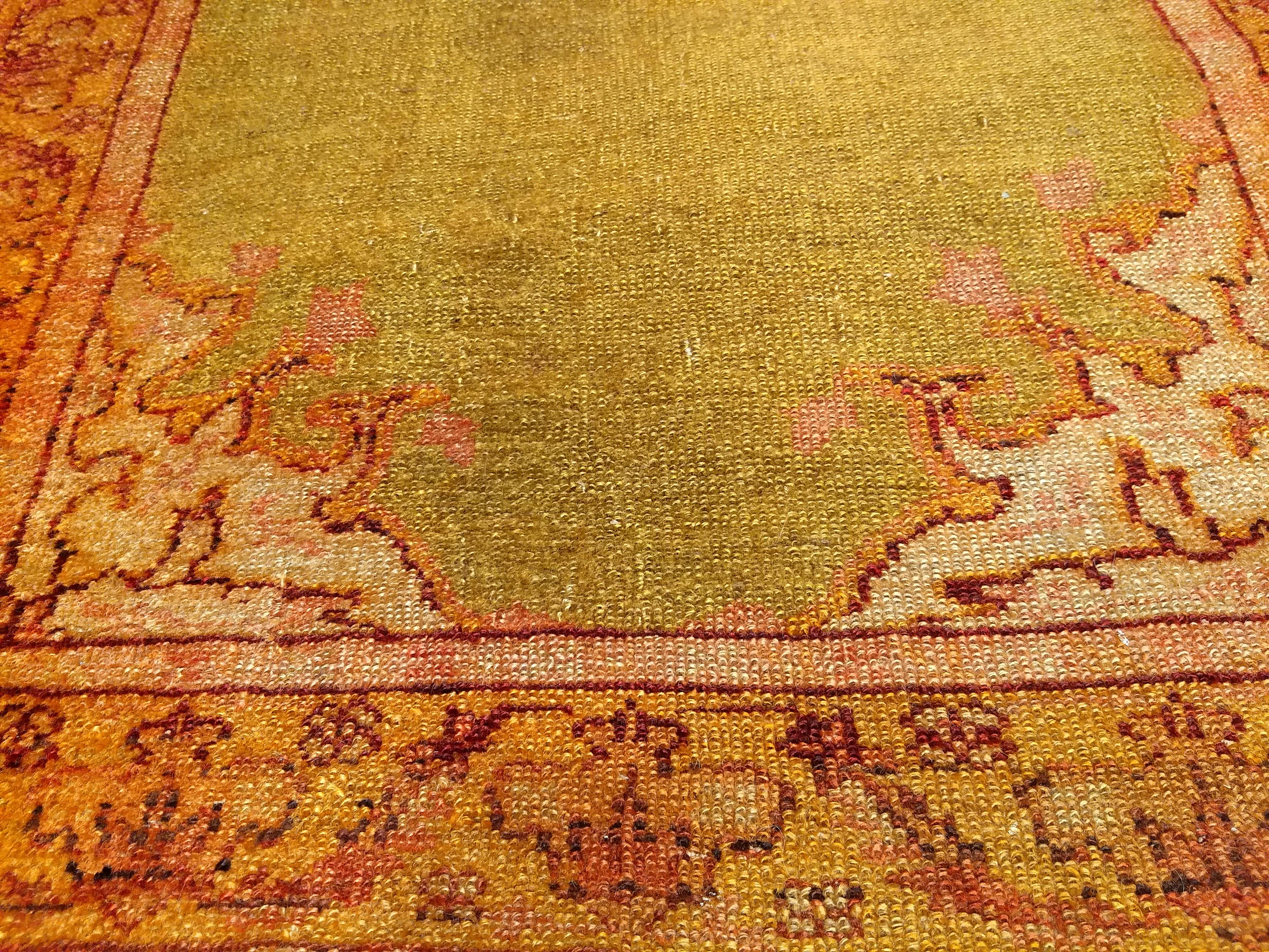 Tappeto turco vintage Oushak in Greene & Greene in vendita 3