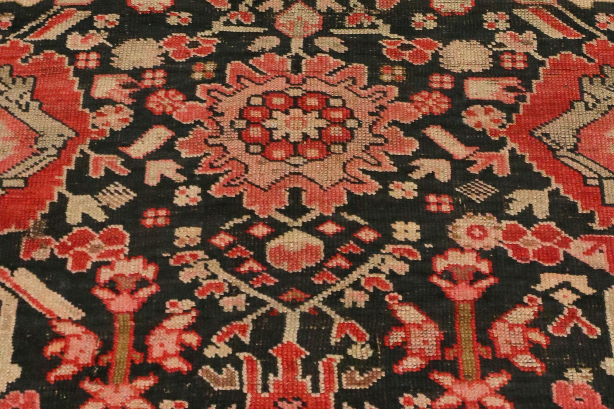 20th Century Vintage Turkish Oushak Rug, Maximalist Style Meets Traditional Sensibility For Sale