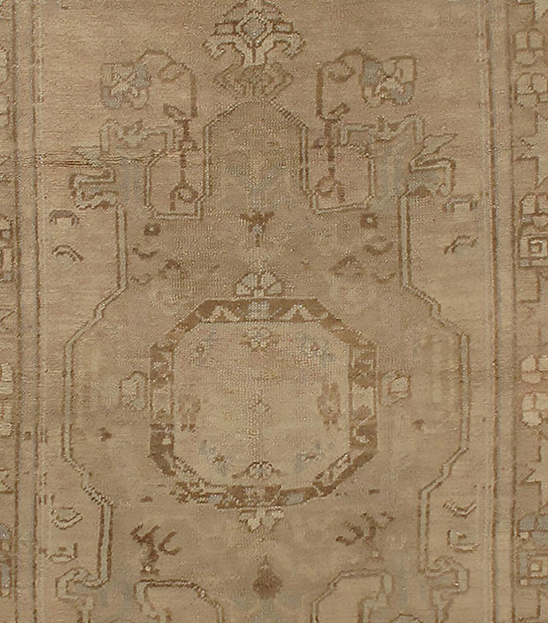 Türkischer Oushak-Teppich-Läufer im Vintage-Stil, 3'10 x 7'8 im Angebot 1