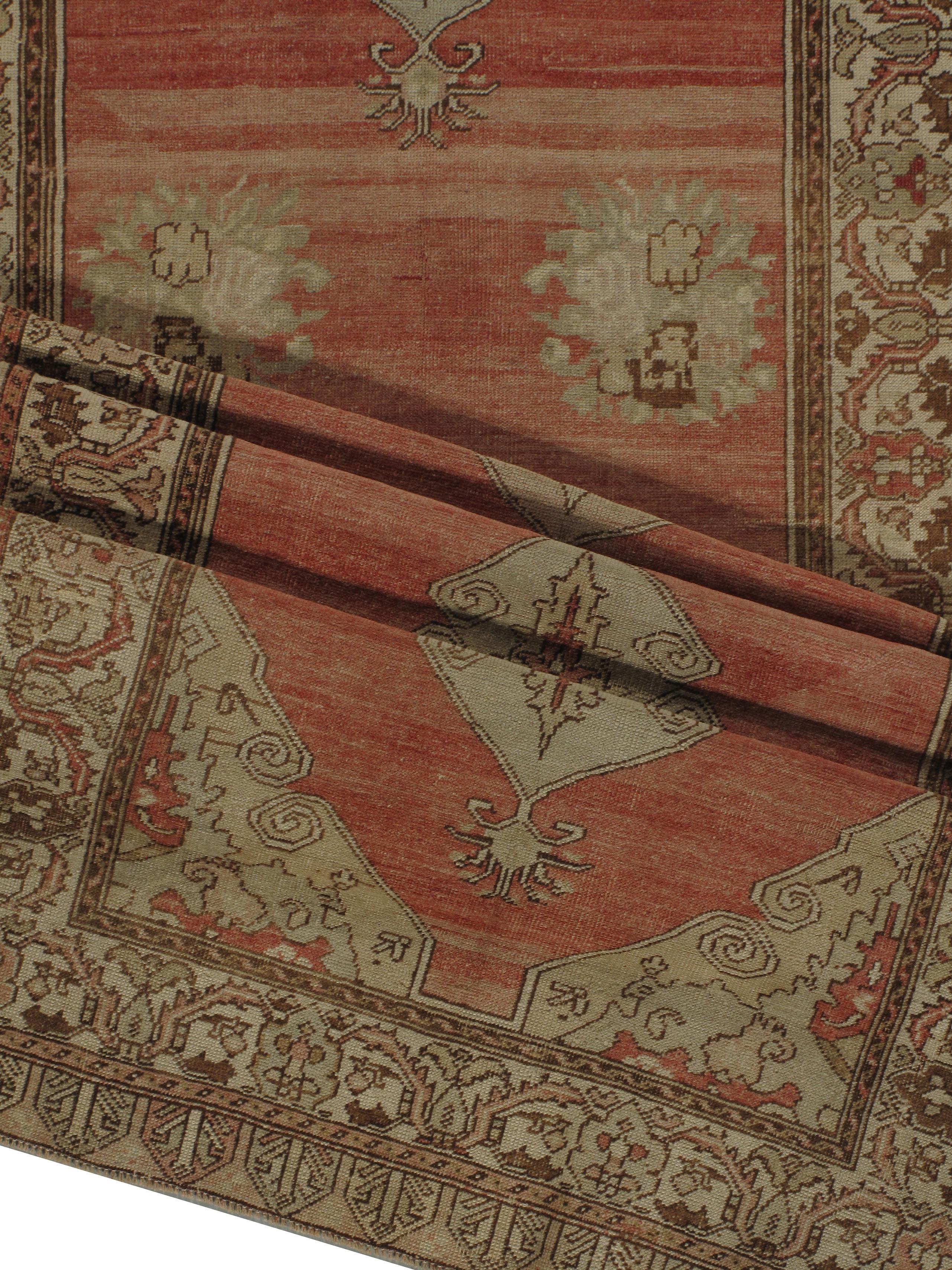 Türkischer Oushak-Teppich-Läufer im Vintage-Stil 3'5 x 12'9 im Zustand „Gut“ im Angebot in New York, NY