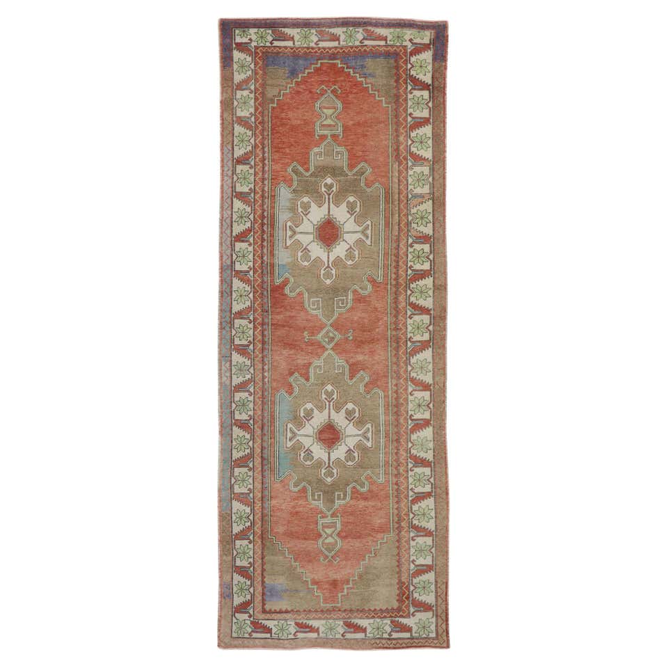 Oversized Antique Turkish Oushak Rug, Rustic Charm Meets Mediterranean ...
