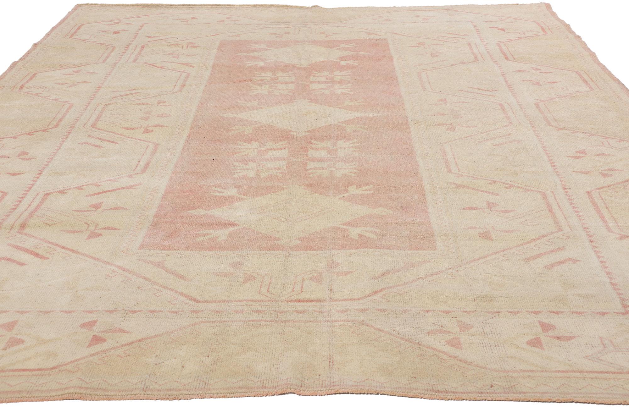 Bohème Tapis turc Oushak, la sensibilité traditionnelle rencontre le raffinement décontracté en vente