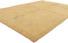 Vintage Turkish Oushak Rug, Vibrant Warmth Meets Faded Beauty