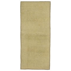 Alfombra Turca Oushak Vintage con Estilo Amish-Shaker, Corredera Corta para Pasillo