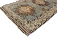 Vintage Turkish Oushak Rug with Artisan Belgian Style and Soft Colors