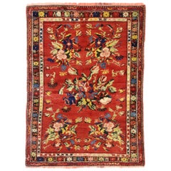 Vintage Turkish Oushak Rug with Bessarabian Floral Chintz Style