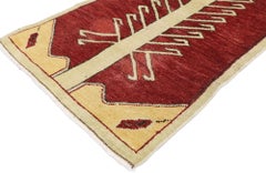 Vintage Turkish Oushak Rug with Boho Tribal Style, Prayer Rug