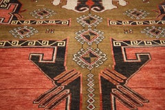 Vintage Turkish Oushak Rug with Craftsman Art Deco Style