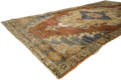 Vintage Turkish Oushak Rug, Craftsman Style Meets French Provincial