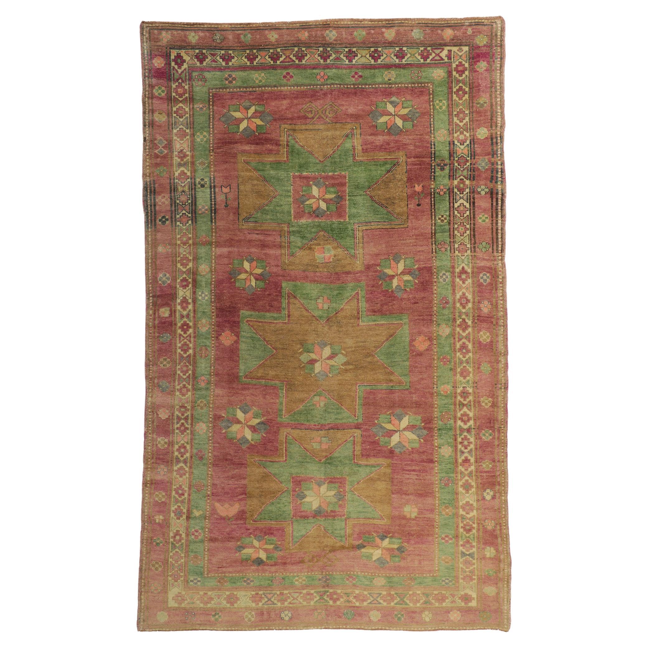 Vintage Turkish Oushak Rug