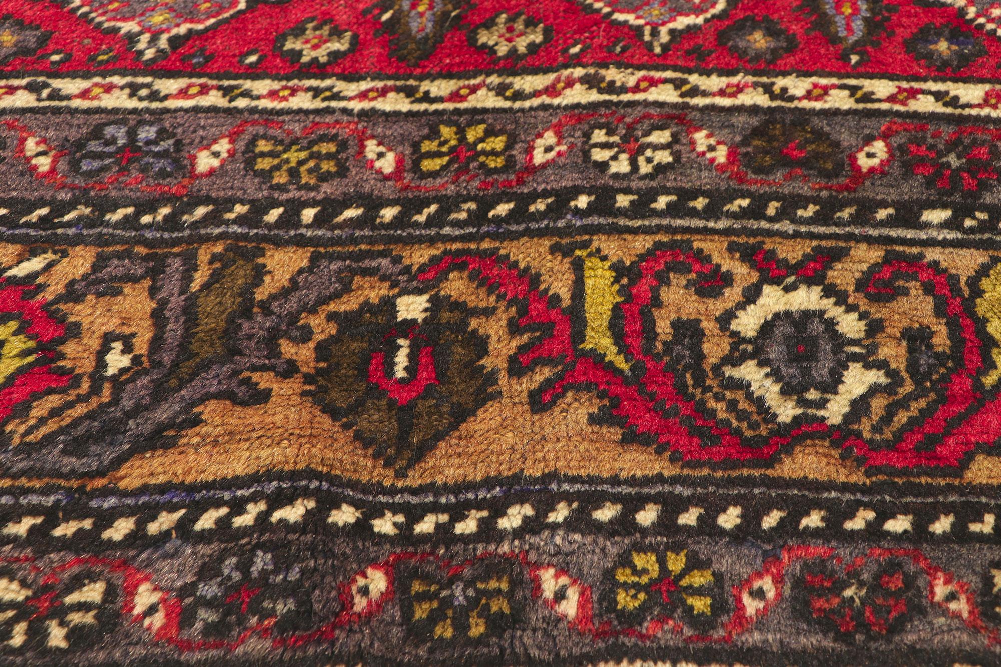 20th Century Vintage Turkish Oushak Rug with Dusk Sunset Earth-Tone Colors For Sale
