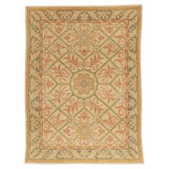 The Golden Parterre: A Vintage Turkish Oushak Masterpiece of Botanical Elegance