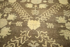 Vintage Turkish Oushak Rug with English Cottage Style