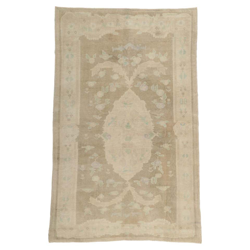 Vintage Turkish Sivas Rug with Soft Earth-Tone Colors For Sale at 1stDibs