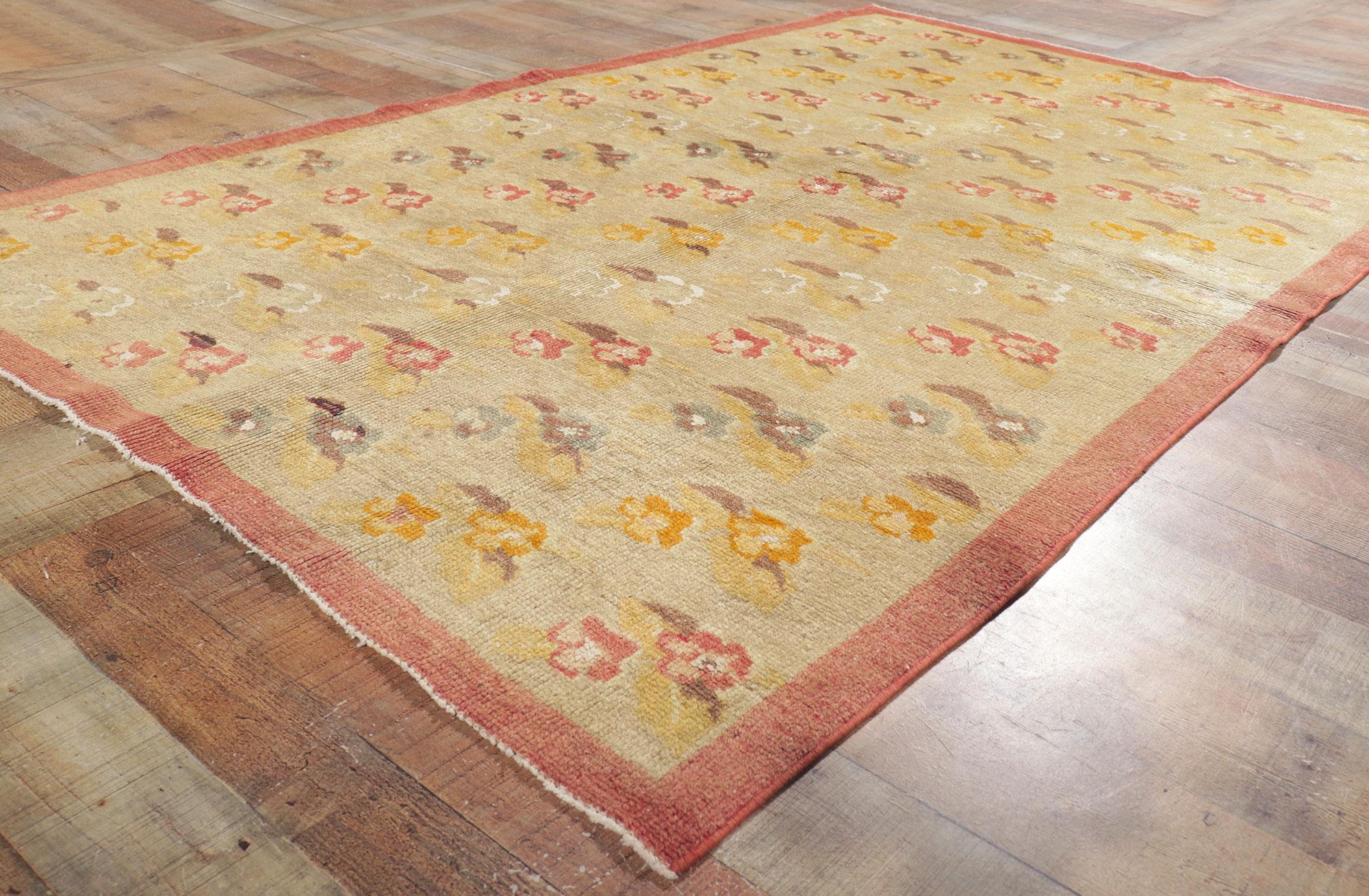 Laine Tapis de Turquie vintage Oushak en vente