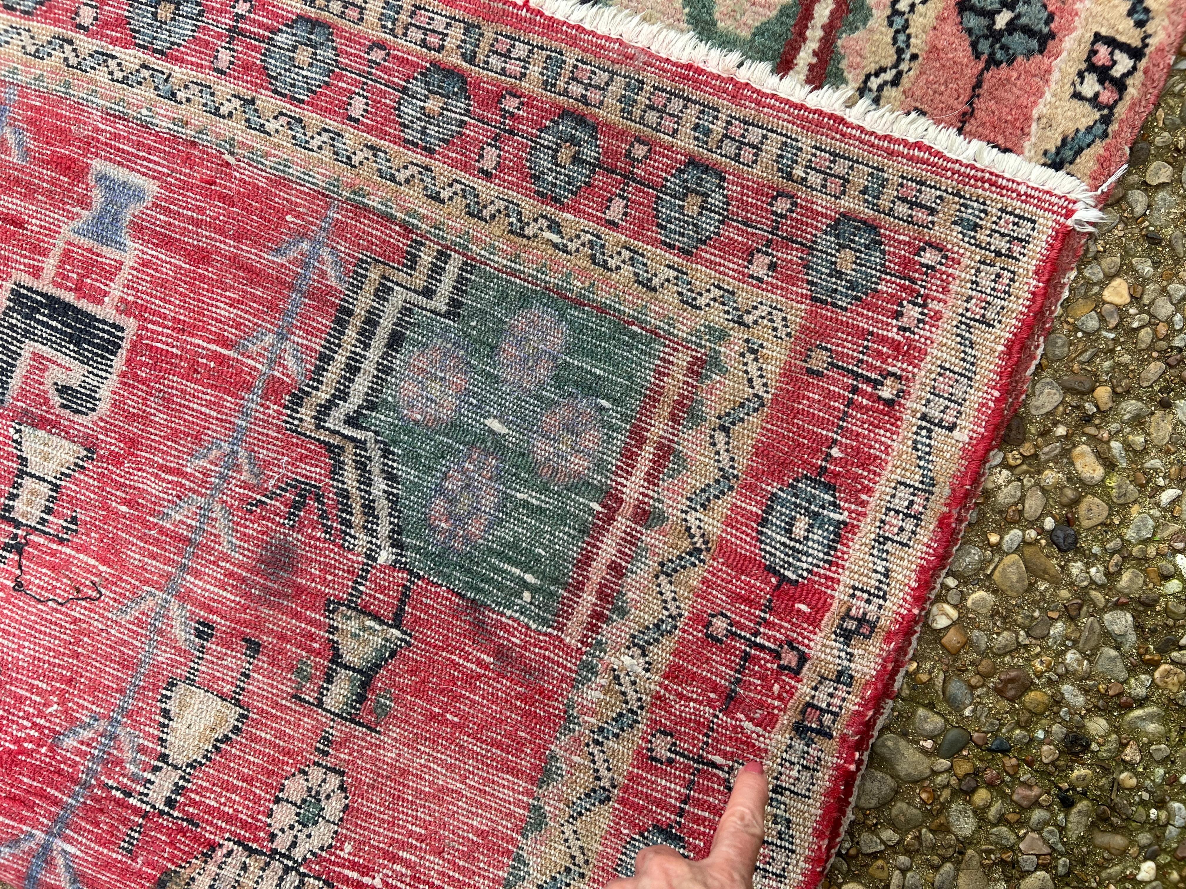 Vintage Turkish Oushak Rug With Framed Rosette Border For Sale 1
