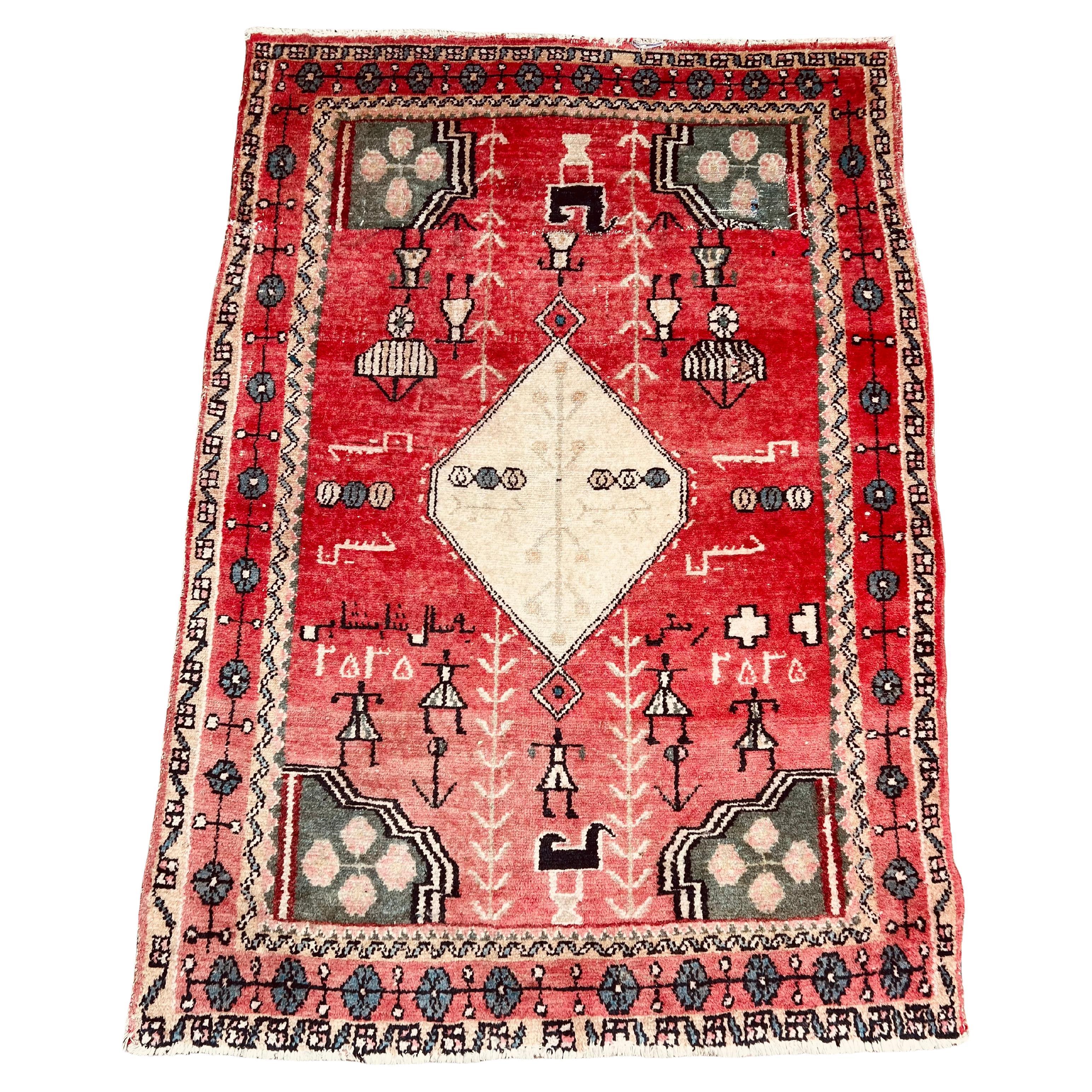 Vintage Turkish Oushak Rug With Framed Rosette Border For Sale