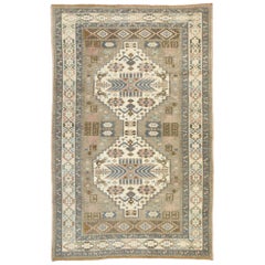 Vintage Turkish Oushak Rug with French Country Tribal Style