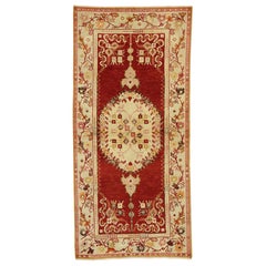 Vintage Turkish Oushak Rug with French Rococo Style, Entry or Foyer Rug