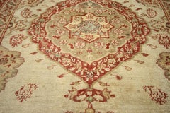 Vintage Turkish Oushak Rug with French Rococo Style