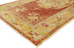1950’s Turkish Oushak Carpet with Traditional Style