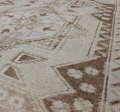 Vintage Turkish Oushak Rug with Intricate Geometric Motifs 3'11 x 5'7