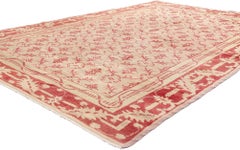 Regal Weave: A Sultanic Oushak of Enduring Elegance in a Garden of Time