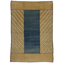 Vintage Turkish Oushak Rug with Mid-Century Modern Style and Mad Men Vibes