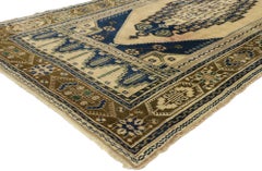 Vintage Turkish Oushak Rug with Greek Mediterranean Style