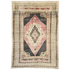 Vintage Turkish Oushak Rug with Modern Industrial and Amish Style