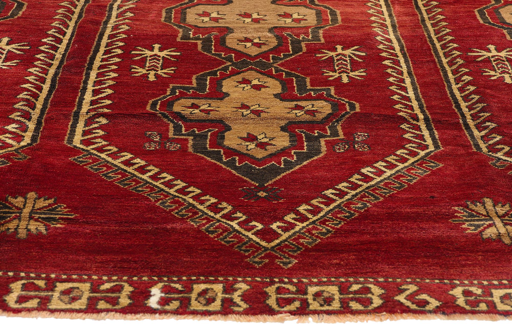 Wool 1960's Turkish Oushak Carpet with Modern Style