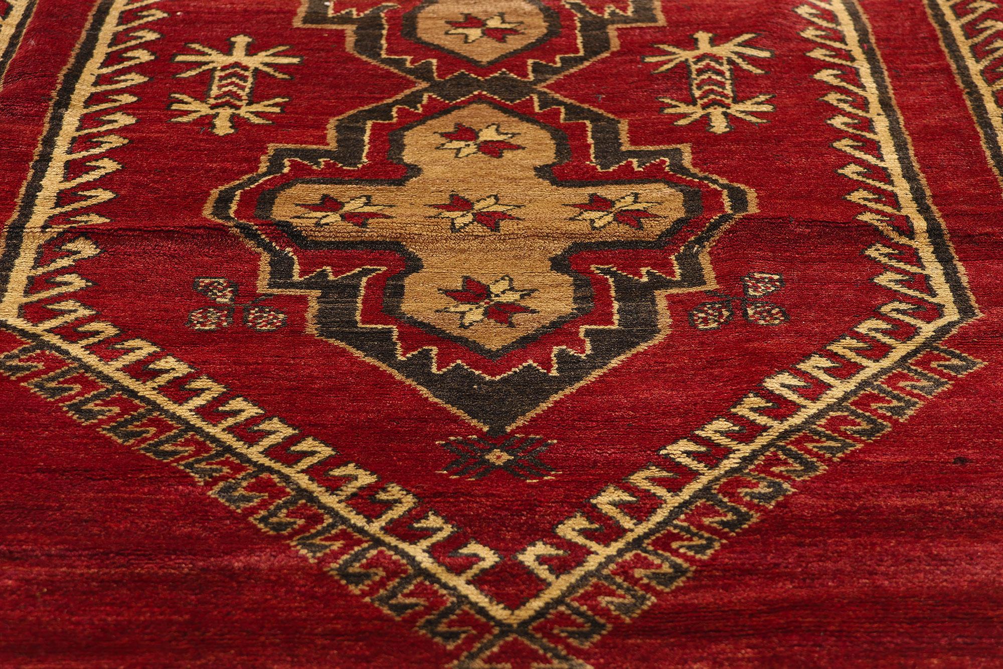 1960's Turkish Oushak Carpet with Modern Style 1