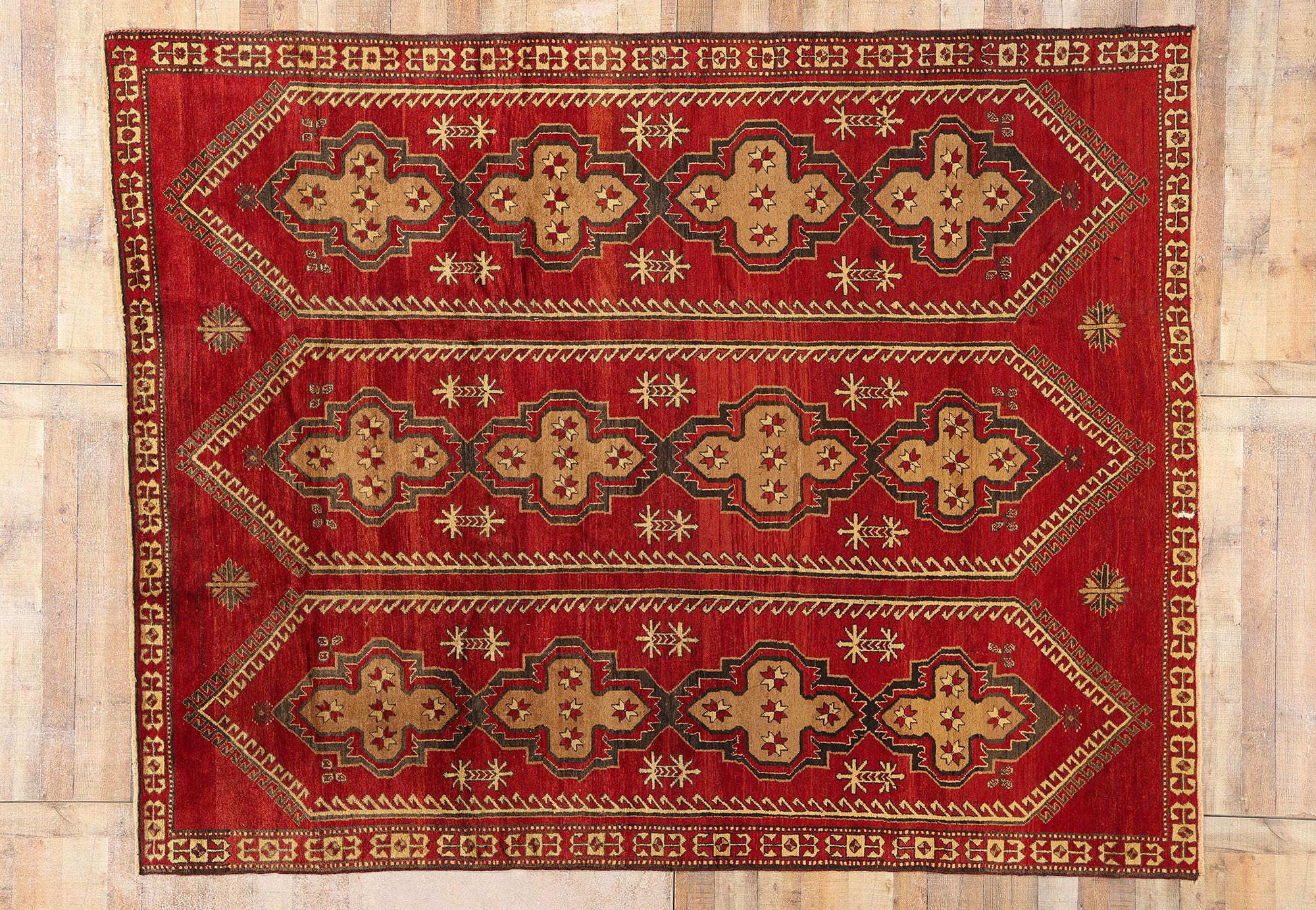 1960's Turkish Oushak Carpet with Modern Style 3