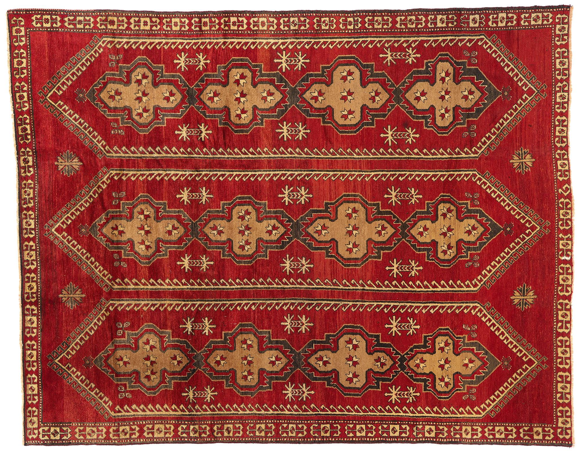 1960's Turkish Oushak Carpet with Modern Style 4
