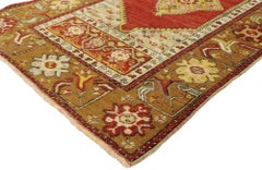 Vintage Turkish Oushak Rug with Modern Northwestern Style