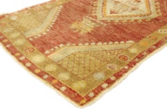 Vintage Turkish Oushak Rug with Modern Rustic Style