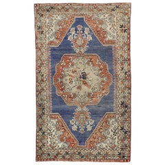 Vintage Turkish Oushak Rug with Modern Rustic Style