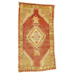 Vintage Turkish Oushak Rug with Modern Rustic Style