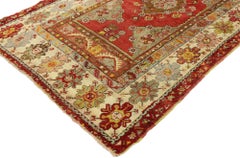 Vintage Turkish Oushak Rug with Modern Rustic Tribal Style