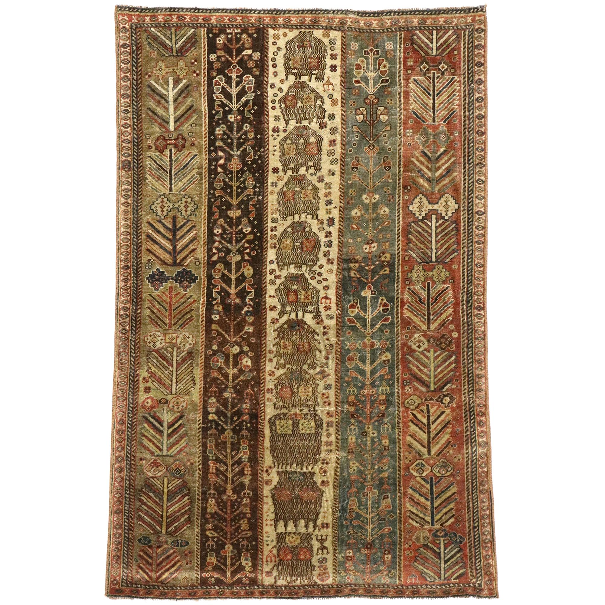 Vintage Turkish Oushak Rug with Modern Rustic Tribal Style For Sale