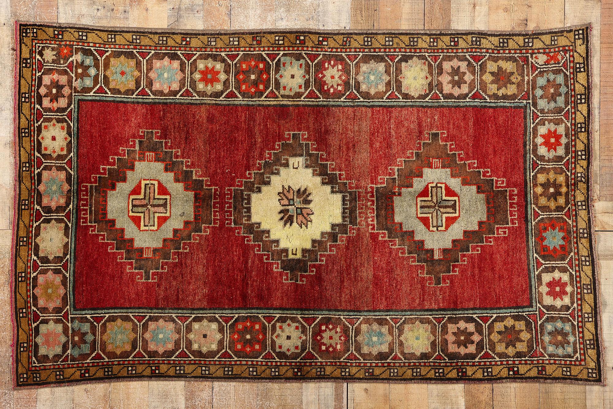 Vintage Turkish Oushak Rug For Sale 3