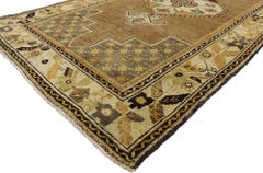 Vintage Turkish Oushak Rug with Modernist Puritan and International Style