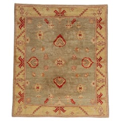 Vintage Turkish Oushak Rug with Modern Style