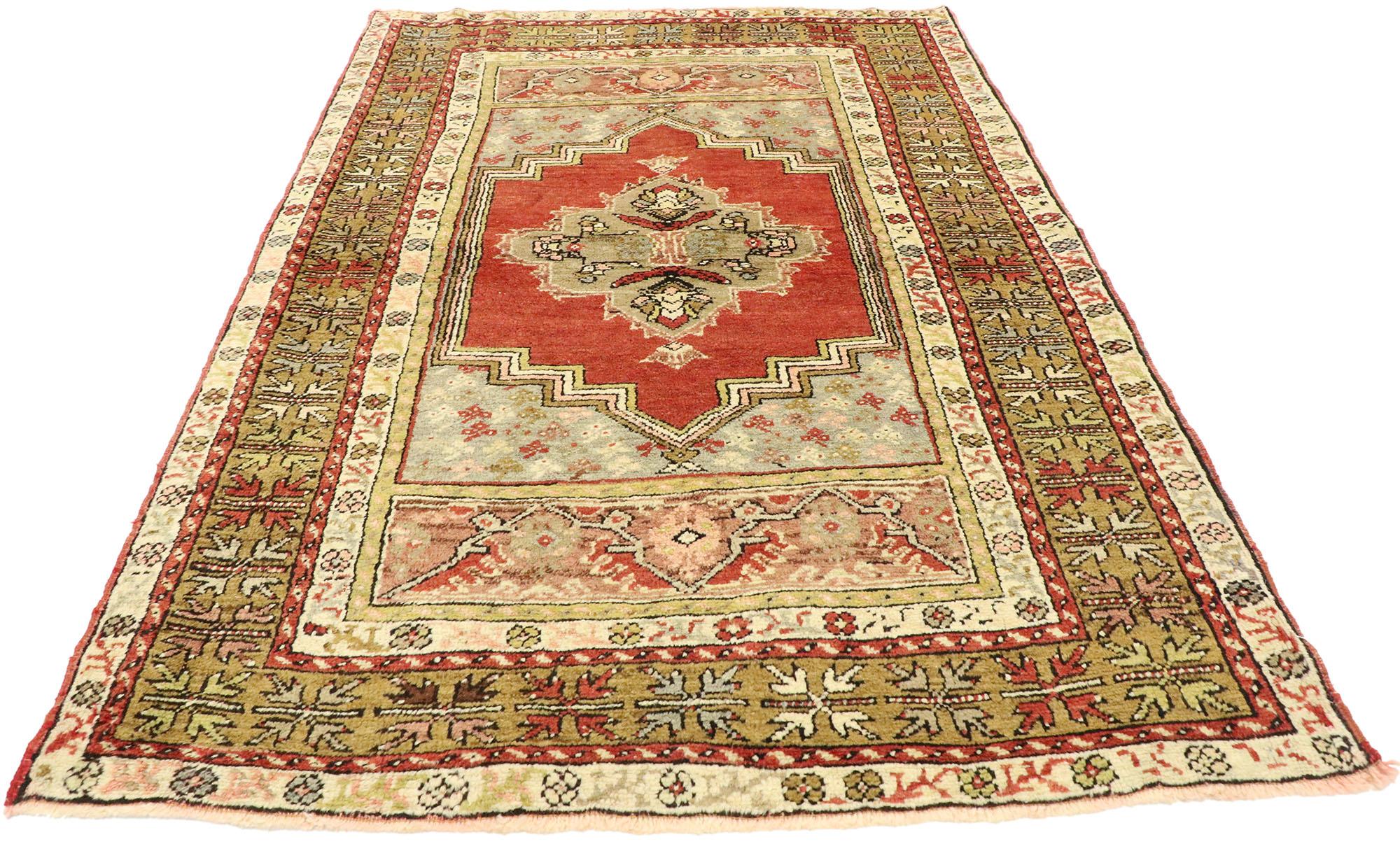 Alfombra Turca Oushak Vintage de Estilo Tradicional Moderno Turco en venta