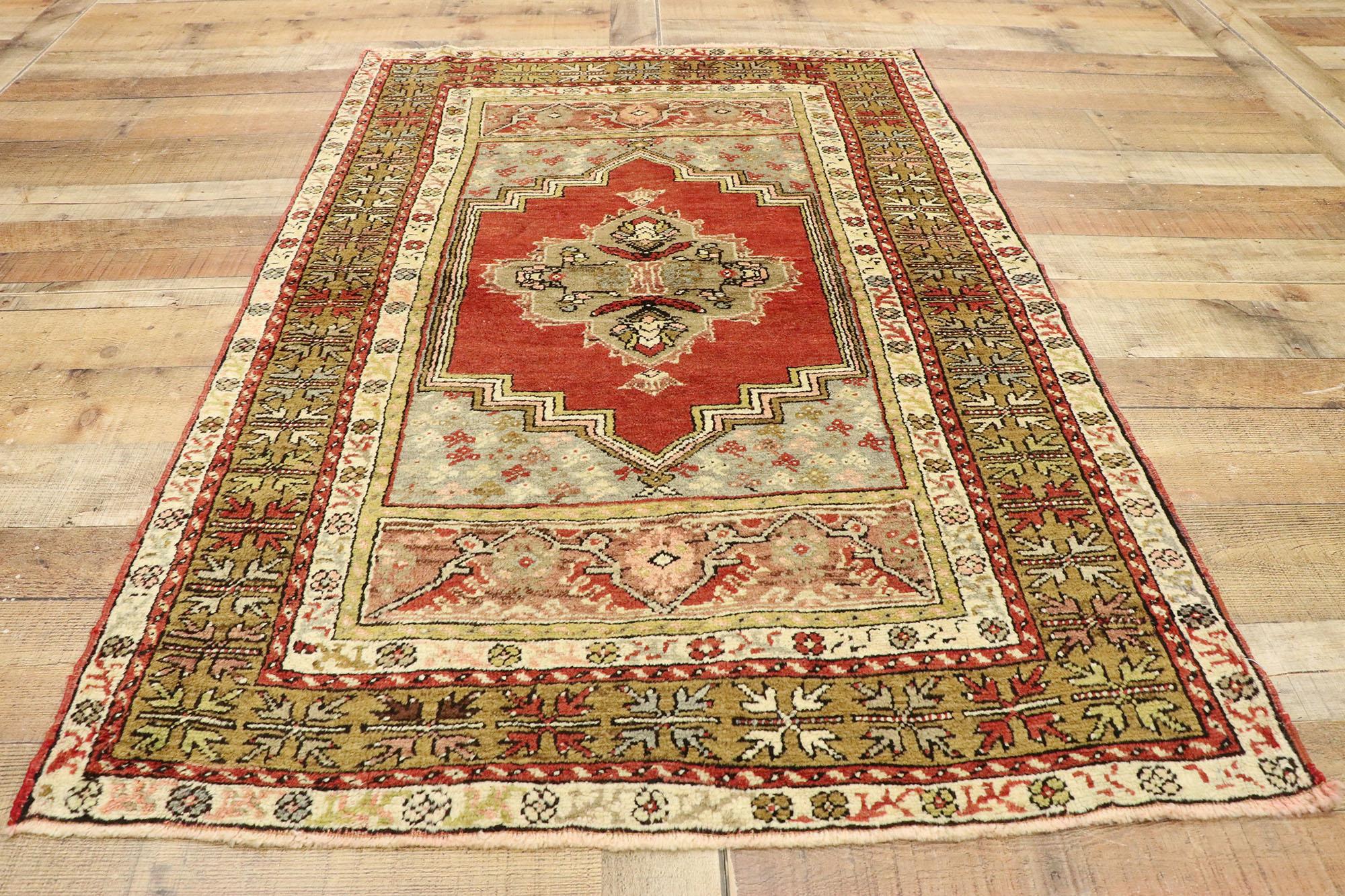 Alfombra Turca Oushak Vintage de Estilo Tradicional Moderno Lana en venta