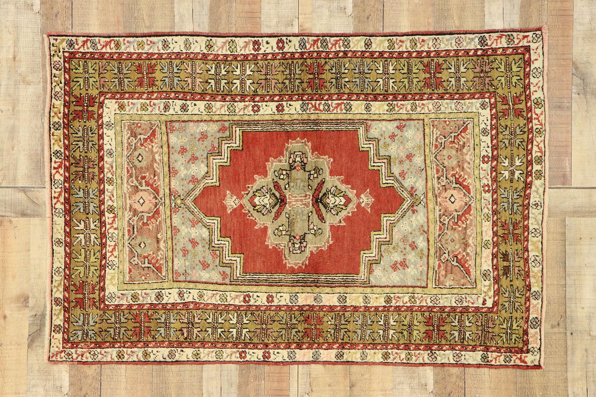 Alfombra Turca Oushak Vintage de Estilo Tradicional Moderno en venta 1